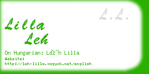 lilla leh business card